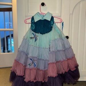 Nikolia Multicolor Layered Kids Dress